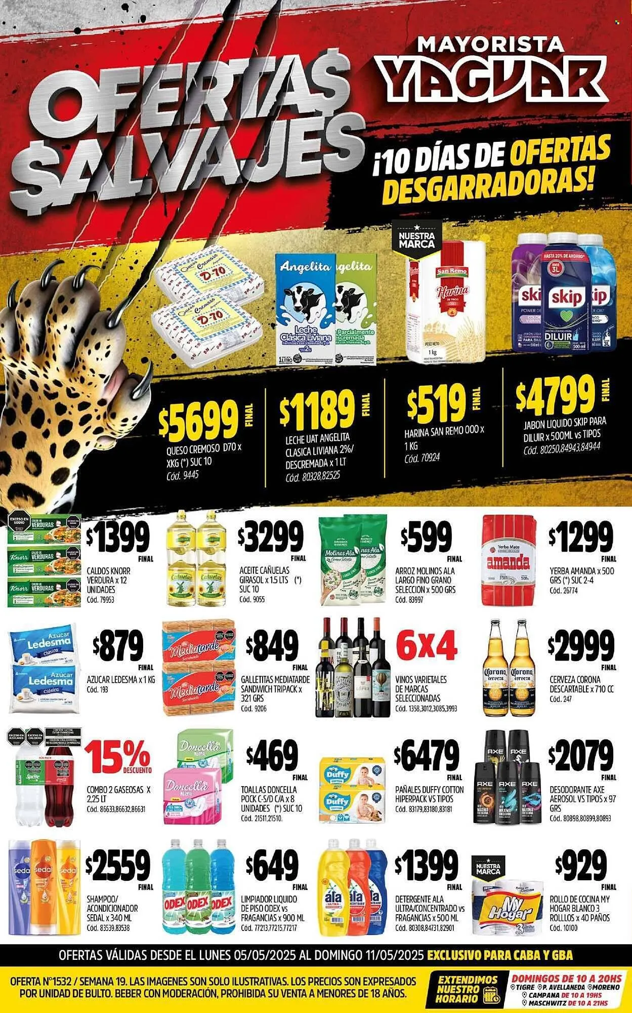 Ofertas de Catálogo Supermercados Yaguar 5 de mayo al 11 de mayo 2025 - Página 1 del catálogo