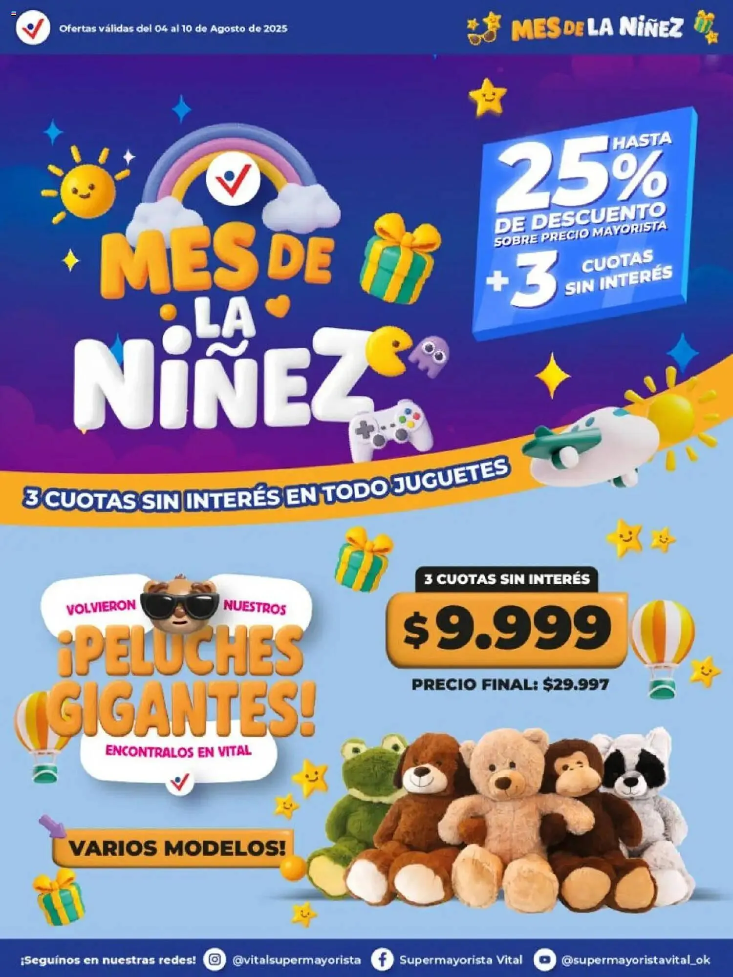 Ofertas de Catálogo Supermayorista Vital 4 de agosto al 10 de agosto 2025 - Página 1 del catálogo