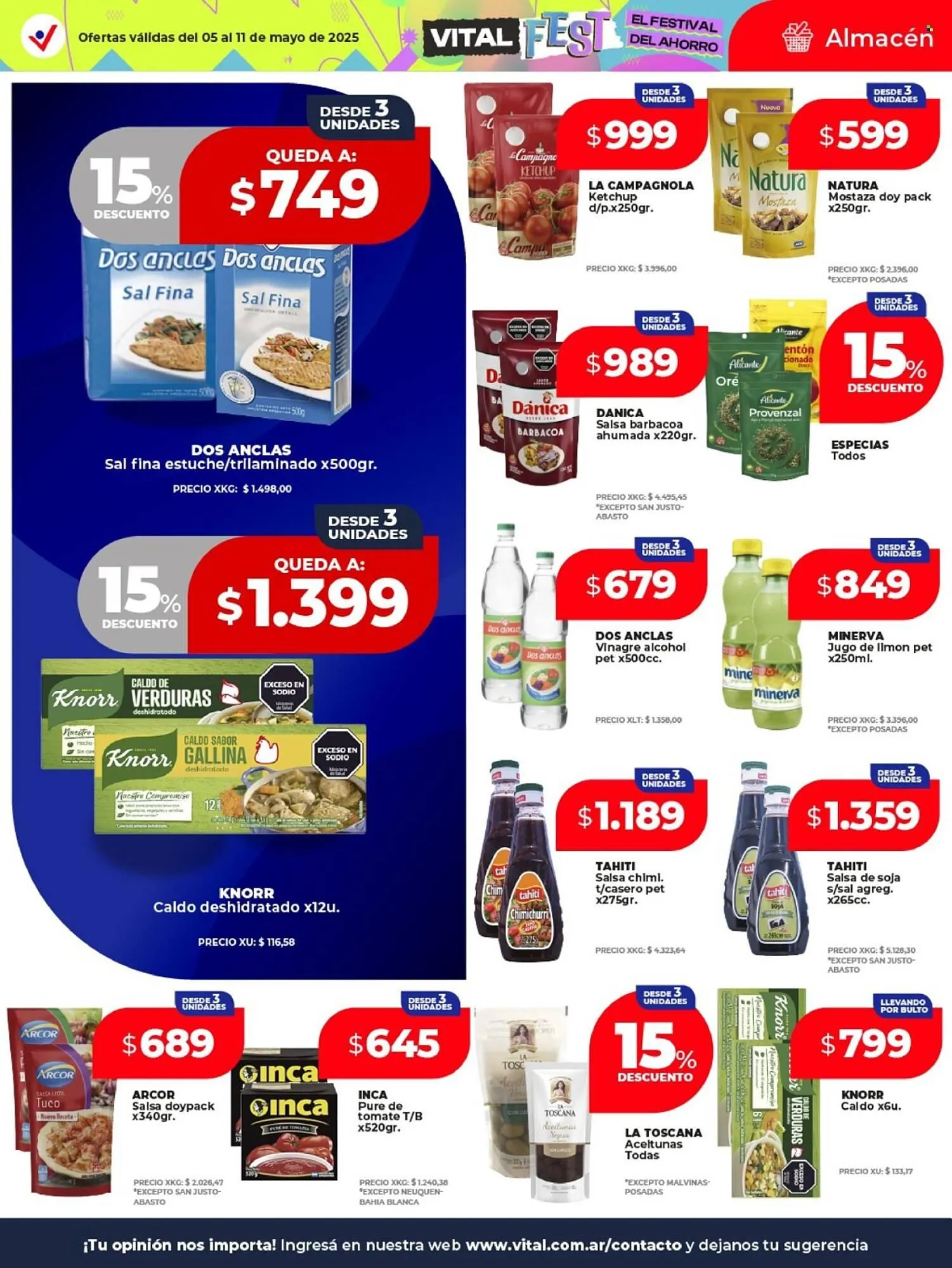 Ofertas de Catálogo Supermayorista Vital 5 de mayo al 13 de mayo 2025 - Página 17 del catálogo