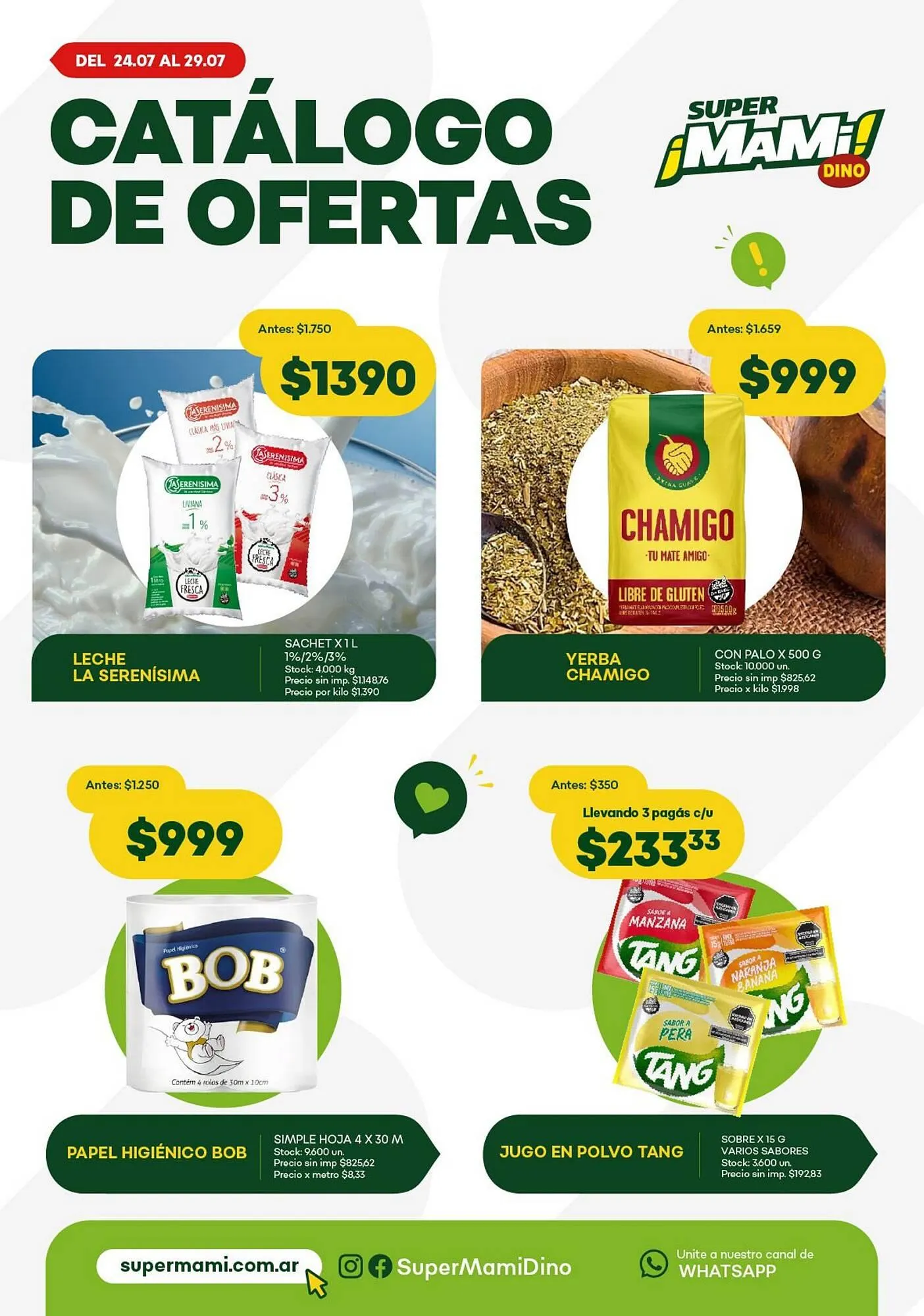 Ofertas de Catálogo Super MAMI 24 de julio al 29 de julio 2025 - Página 1 del catálogo