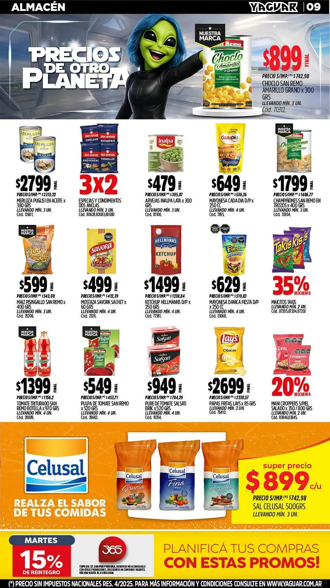 Ofertas de Catálogo Supermercados Yaguar 9 de marzo al 15 de marzo 2026 - Página 9 del catálogo
