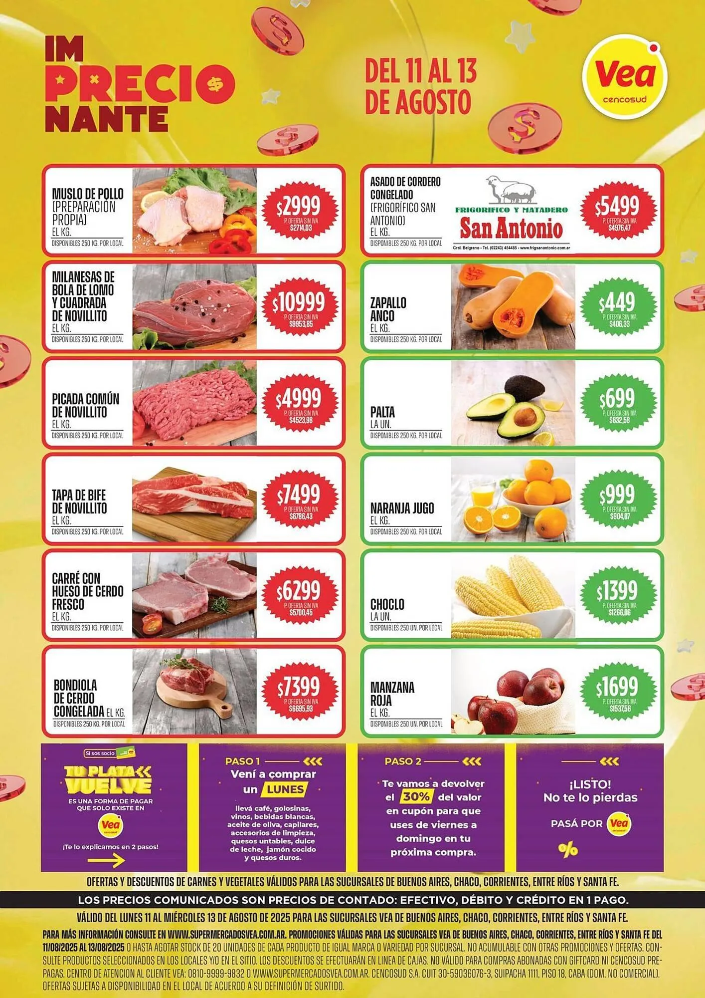 Ofertas de Catálogo Supermercados Vea 11 de agosto al 13 de agosto 2025 - Página 1 del catálogo