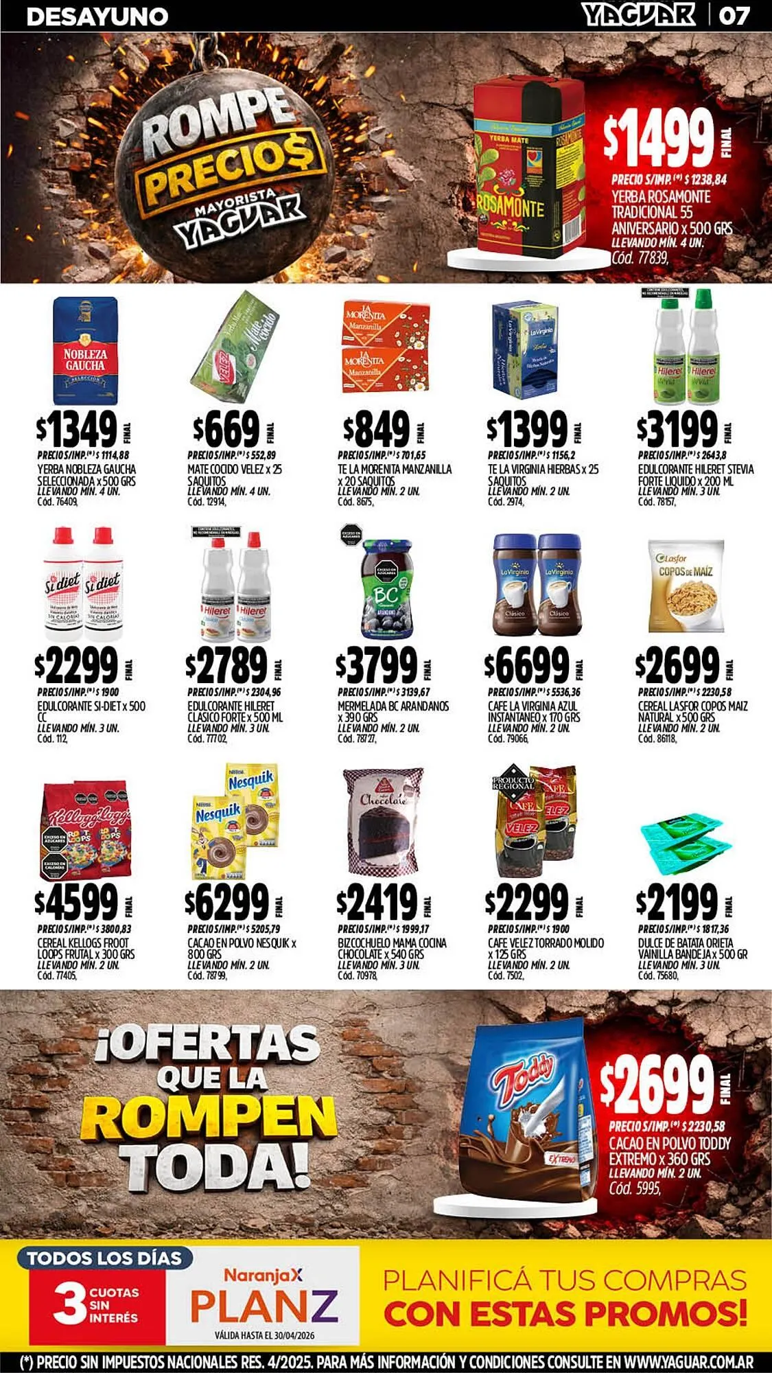 Ofertas de Catálogo Supermercados Yaguar 6 de abril al 12 de abril 2026 - Página 7 del catálogo