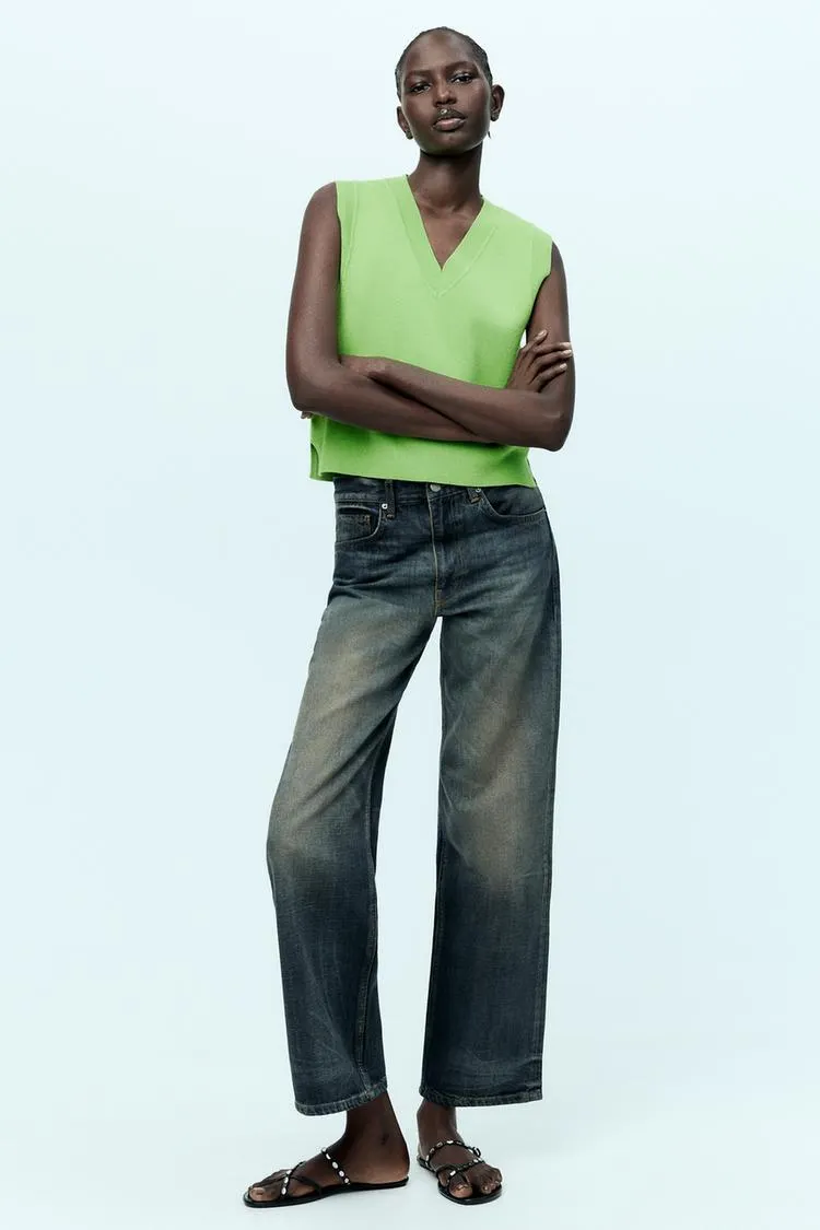 JERSEY CHALECO PUNTO LISO MANGA SISA