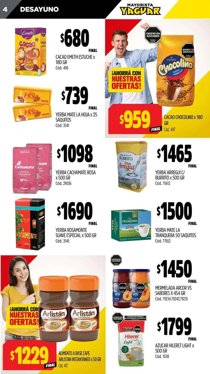 Ofertas de Catálogo Supermercados Yaguar Córdoba 22 de julio al 28 de julio 2024 - Página 4 del catálogo