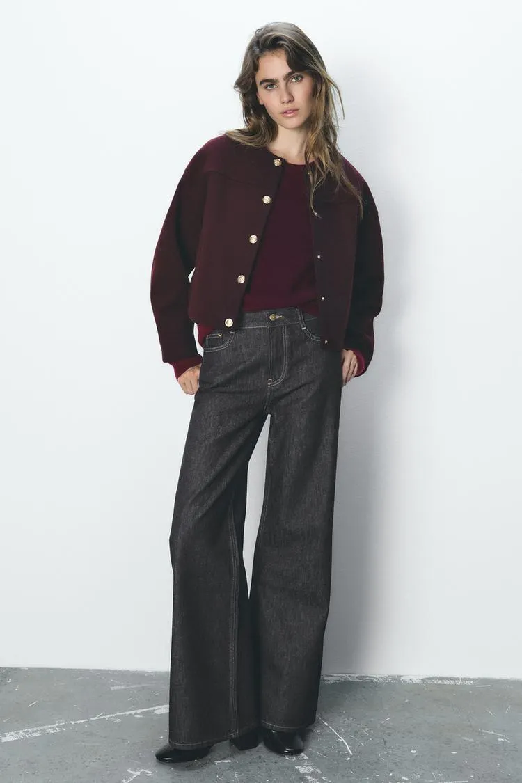 CAZADORA SOFT BOTONES DORADOS