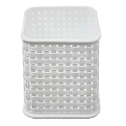 Cesto de Ratán cuadrado blanco
