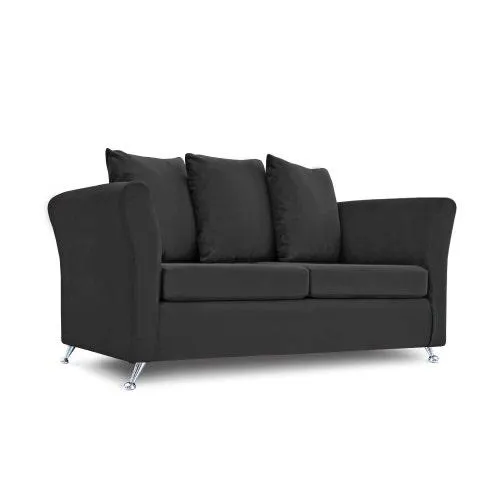 Sillón Trento x4 2 cuerpos Pana antimanchas negro Full Confort