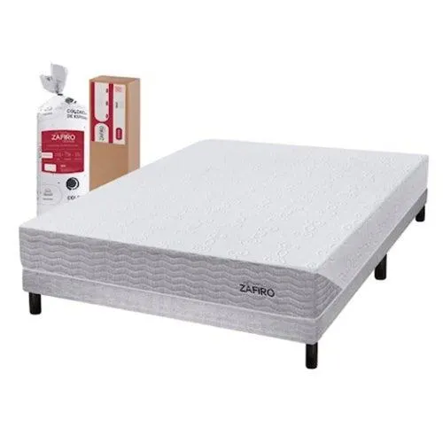 Conjunto Sommier en caja y Colchón Zafiro Express Light de 2 plazas 140x190