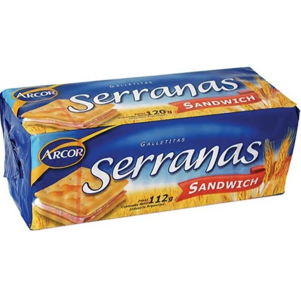 GALLLETITAS ARCOR SERRANAS SANDWICH X 112Grs