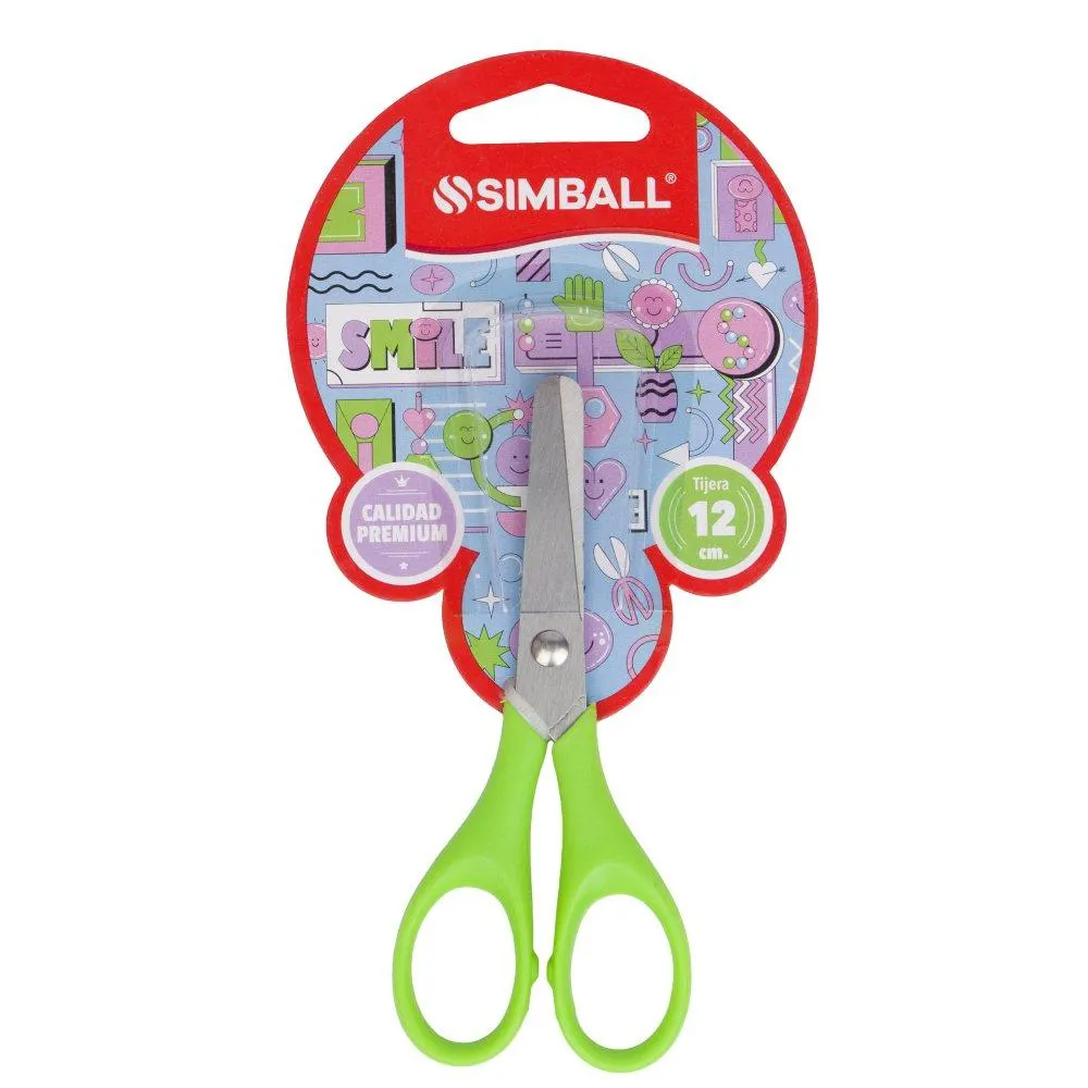 TIJERA SMILE 12 CM X 1 , CAJA.-