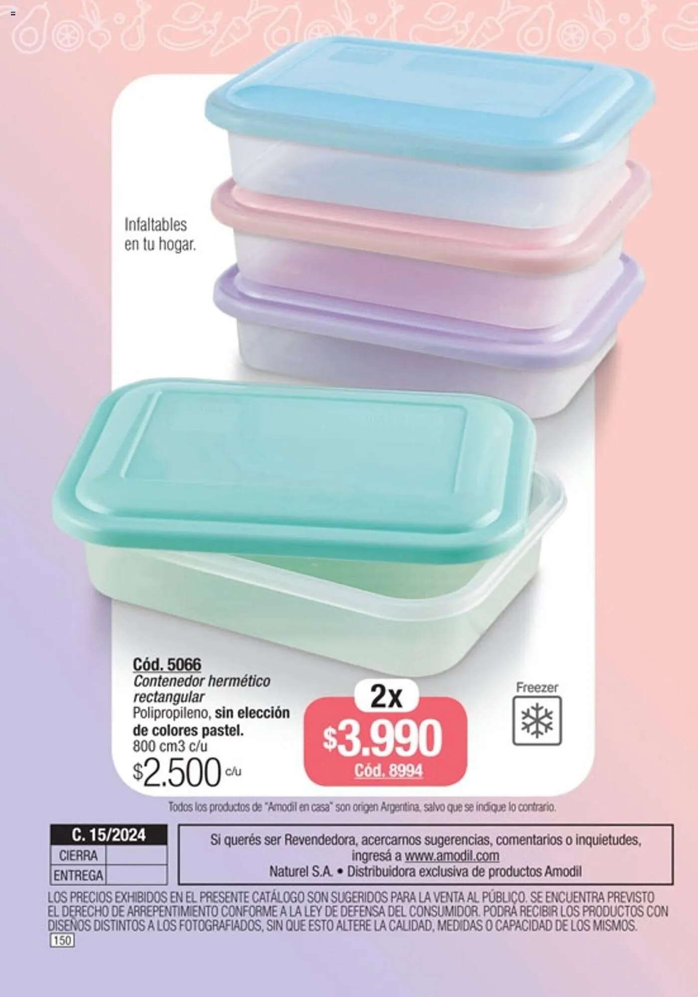 Ofertas de Catálogo Amodil 2 de octubre al 15 de octubre 2024 - Página 150 del catálogo