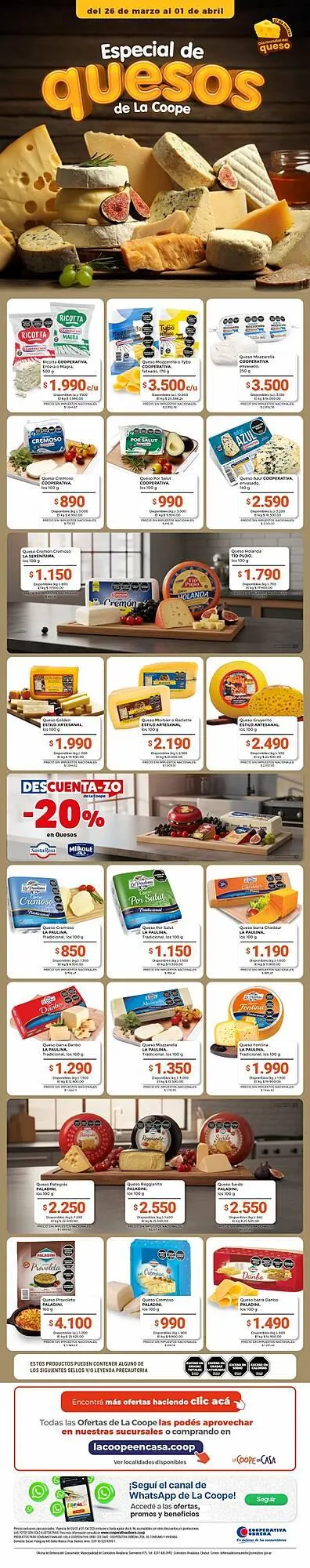 Ofertas de Catálogo Cooperativa Obrera 26 de marzo al 1 de abril 2026 - Página 1 del catálogo