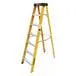 Escalera tijera dieléctrica fibra de vidrio 6 escalones