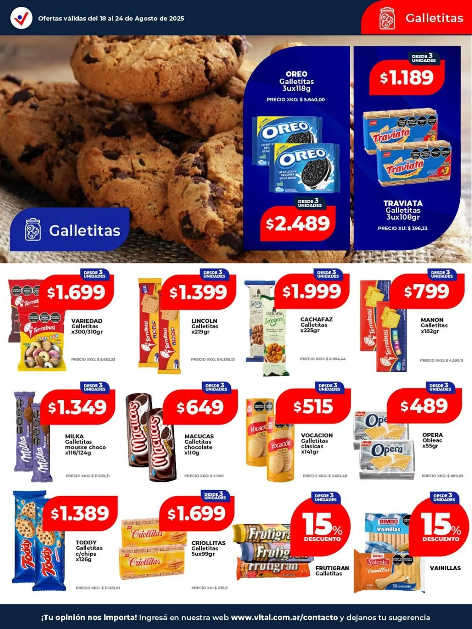 Ofertas de Catálogo Supermayorista Vital 18 de agosto al 24 de agosto 2025 - Página 19 del catálogo