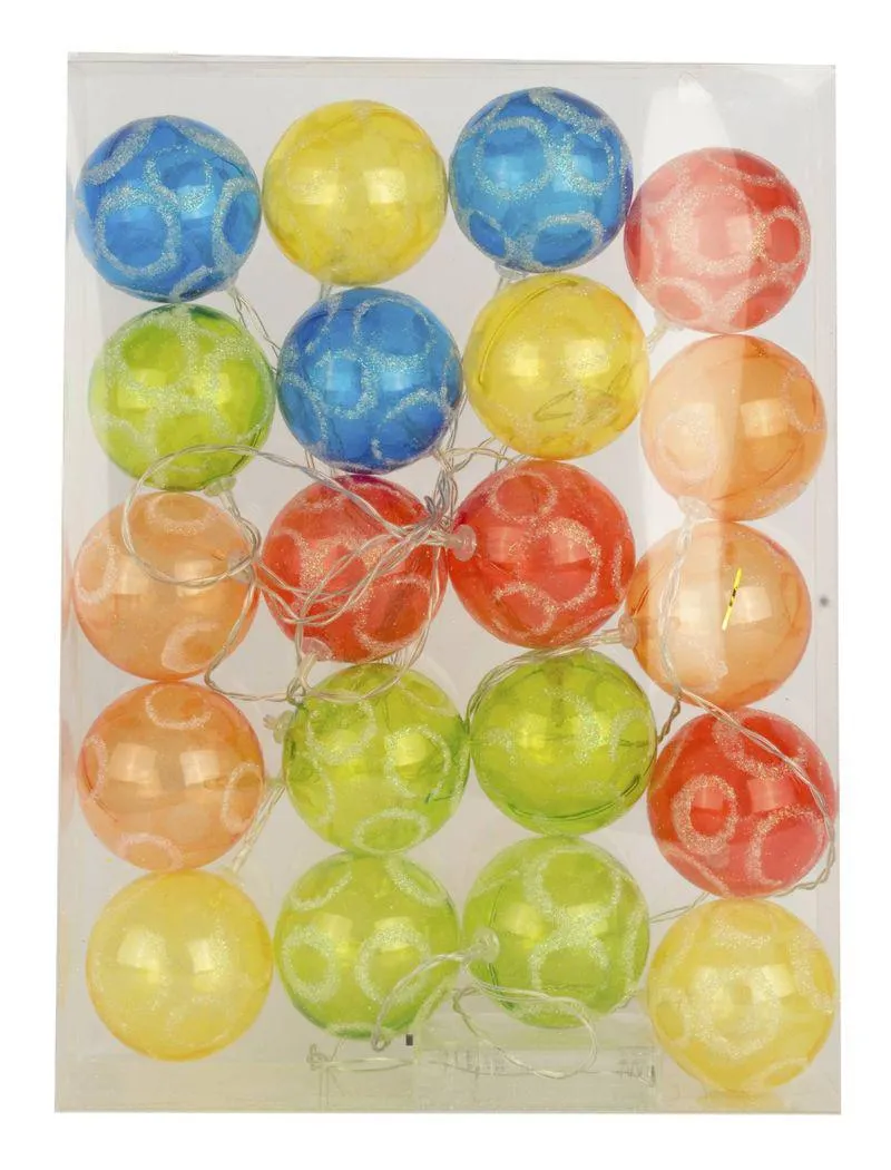 Adorno Navideño 20 Luces Globo Color 4m