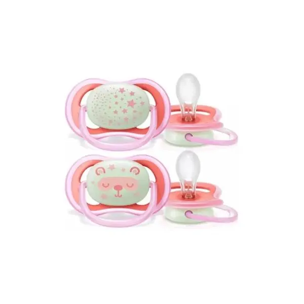 AVENT CHUPETE ULTRA AIR DECO NOCTURNO 6-18M X2 SCF376/22