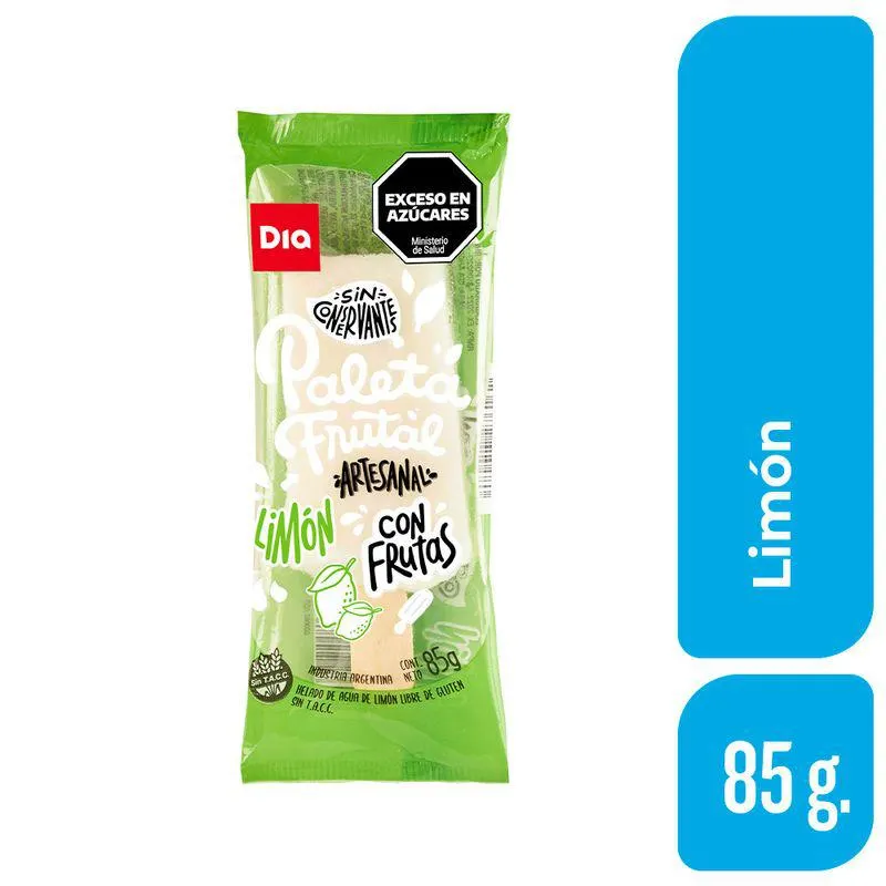 Paleta Frutal Artesanal Limon DIA 89 Gr