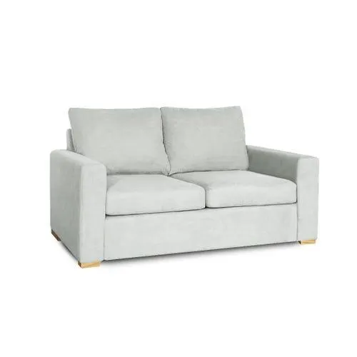 Sillón Cubik 2 cuerpos 1.50m en Pana antimanchas gris claro Full Confort