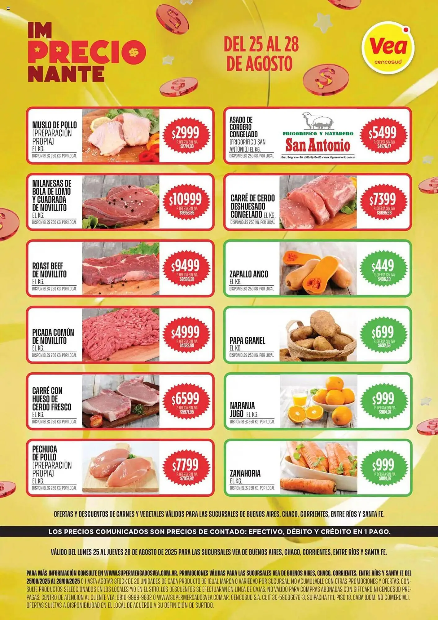 Ofertas de Catálogo Supermercados Vea 25 de agosto al 28 de agosto 2025 - Página 1 del catálogo