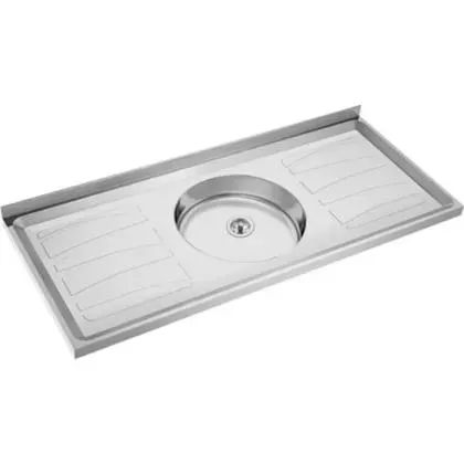 Mesada de acero inoxidable 120 x 53 cm plateada