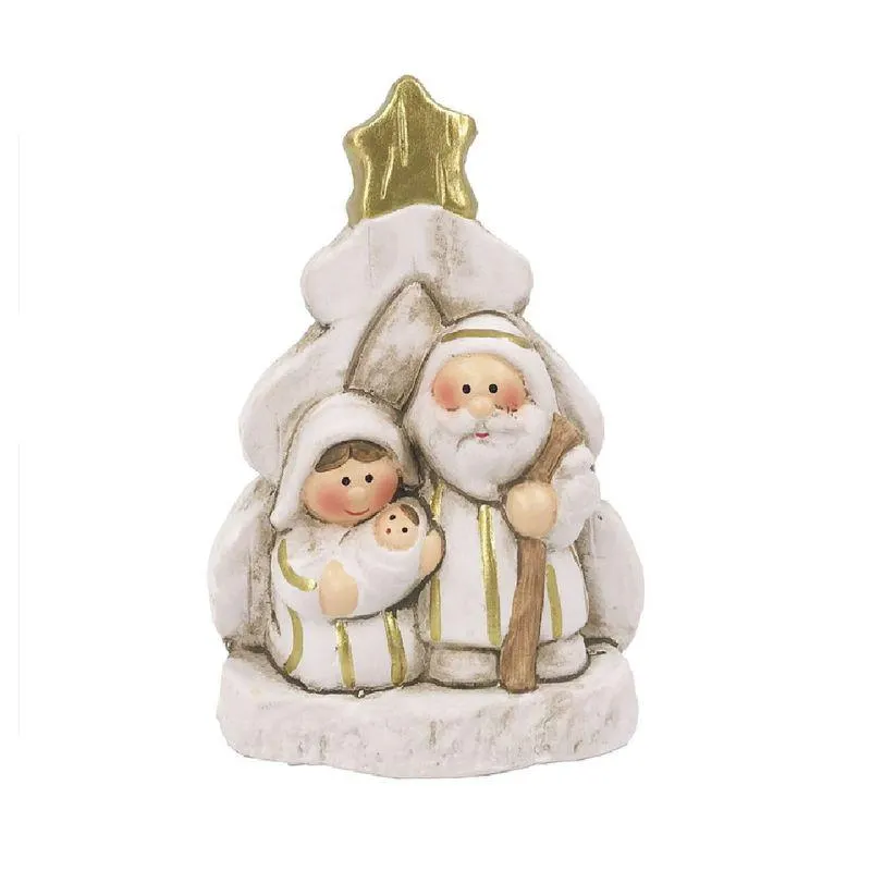 Pesebre Sagrada Familia Pino Cotidiana 8.4x5.5x10.6 cm