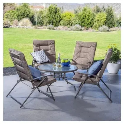 Juego de exterior Sao Paulo 5 piezas taupe