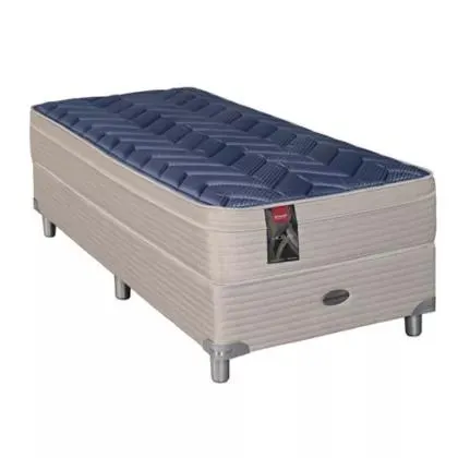 Sommier y colchón 1 plaza de resortes 59 x 80 x 190 cm