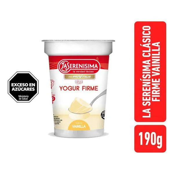 YOGUR LA SERENISIMA ENTERO FIRME VAINILLA X 190 Gr