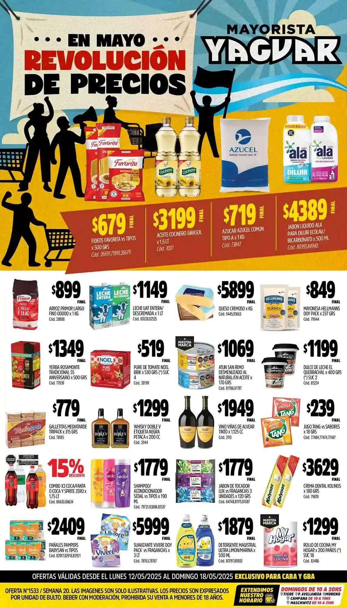 Ofertas de Catálogo Supermercados Yaguar 12 de mayo al 18 de mayo 2025 - Página 1 del catálogo