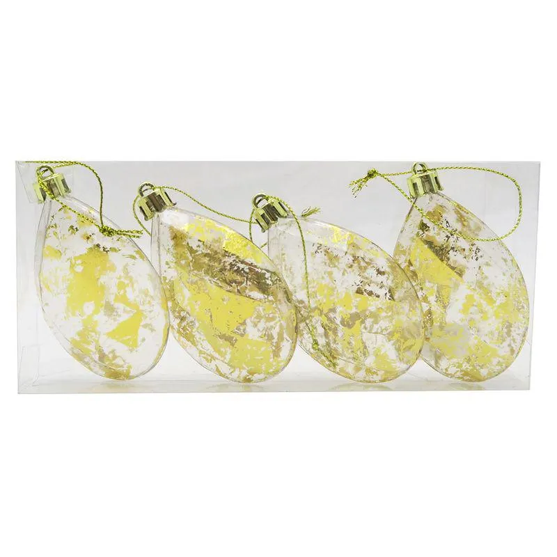 Set de 4 Colgantes Lágrimas Cotidiana metálica 8 cm