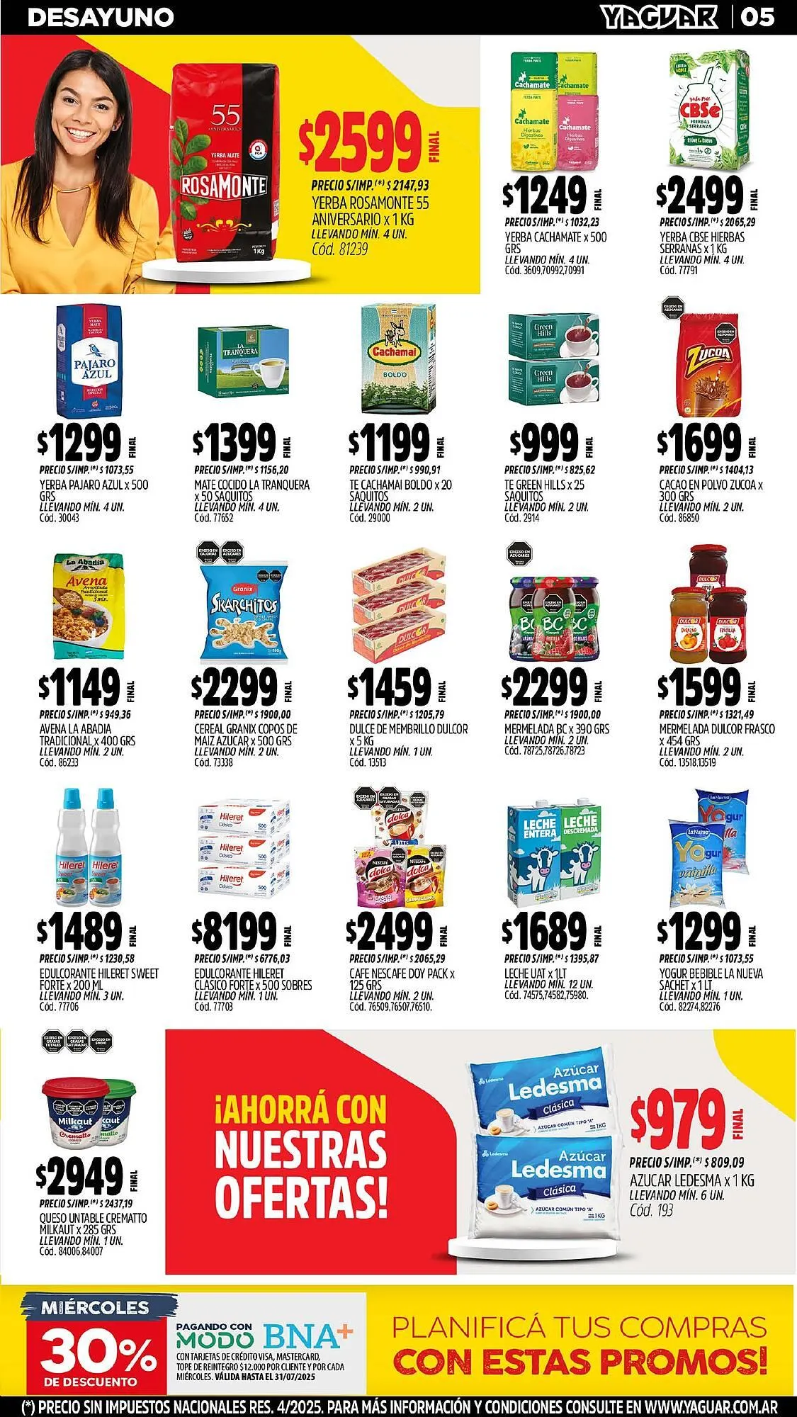 Ofertas de Catálogo Supermercados Yaguar 21 de julio al 28 de julio 2025 - Página 5 del catálogo