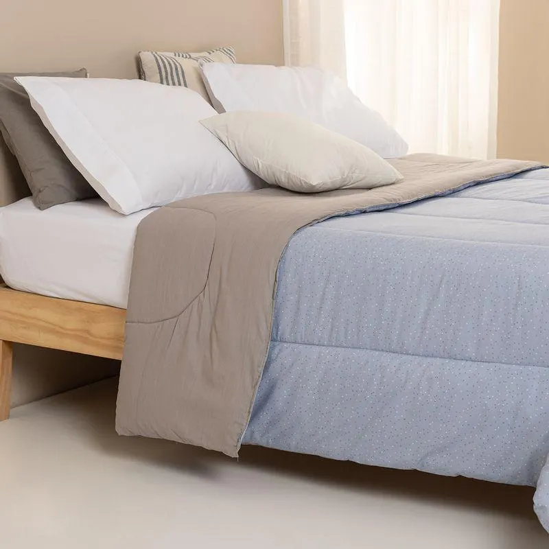 Acolchado Queen Size Reversible Cuadros