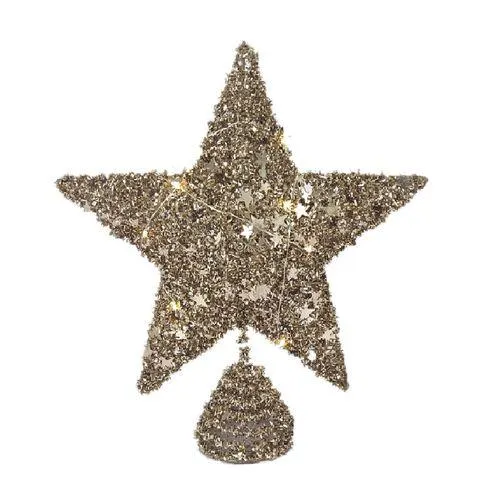 Punta de árbol Estrella Cotidiana gold 20x6x25 cm