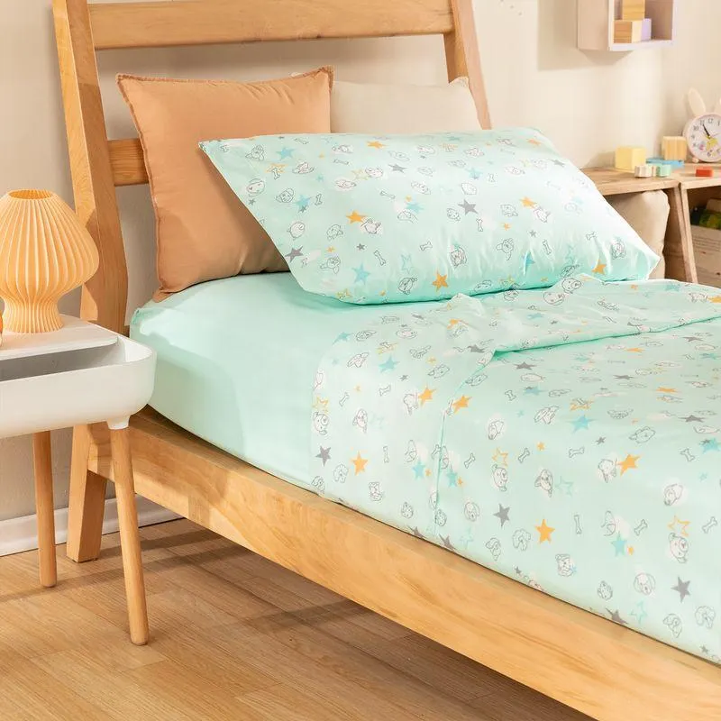 Juego de Sábanas 1 Plaza Puppy Estrella