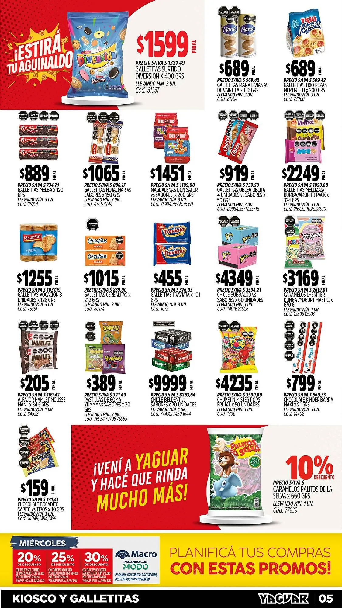 Ofertas de Catálogo Supermercados Yaguar 23 de junio al 30 de junio 2025 - Página 5 del catálogo