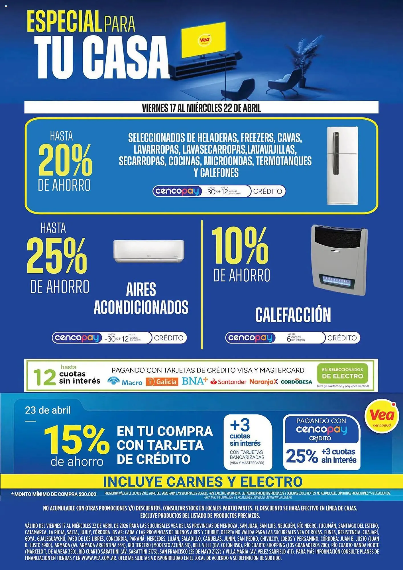 Ofertas de Catálogo Supermercados Vea 17 de abril al 22 de abril 2026 - Página 1 del catálogo