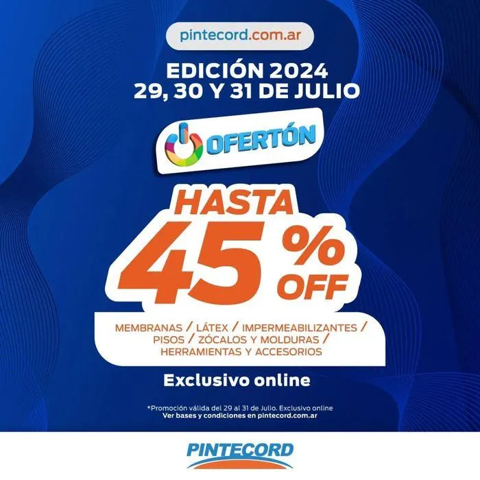Llegó el Oferton a Pintecord - Hasta 45% off - 1