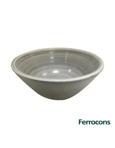 BACHA FANGO ELIPTICA PANAL GRIS 35 X 14 CM