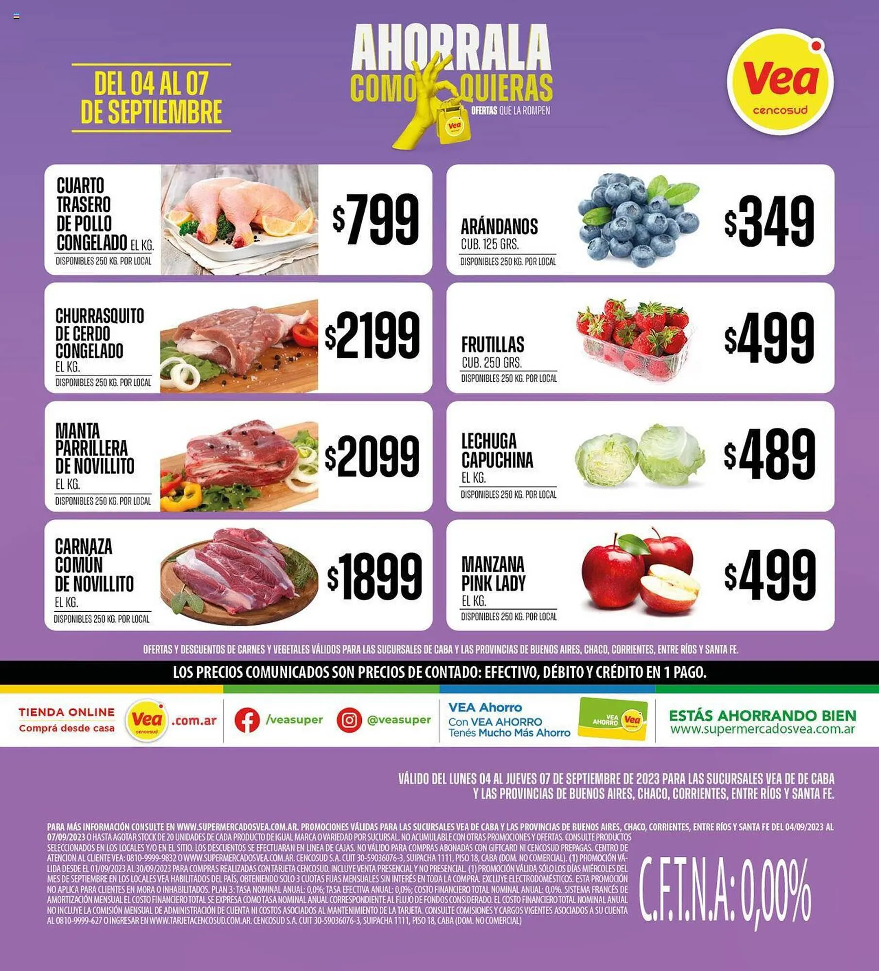 Ofertas de Catálogo Supermercados Vea 4 de septiembre al 7 de septiembre 2023 - Página 1 del catálogo