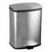 Cesto de basura a pedal 5 L de acero inoxidable plateado