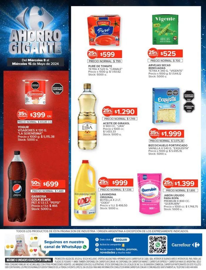 Ofertas de Catálogo Ahorro Gigante Hiper BS AS 8 de mayo al 15 de mayo 2024 - Página 12 del catálogo