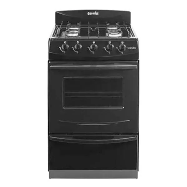 Cocina Escorial CANDOR BLK S2 GL 51Cm Negro Gas Licuado