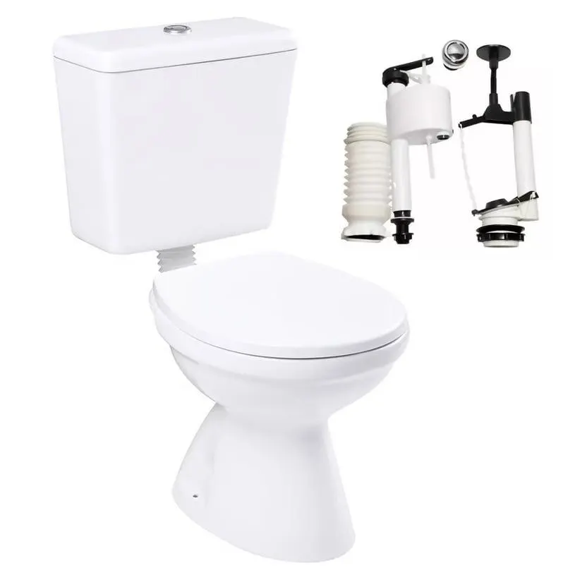 Kit de inodoro Italiana con depósito y accesorios blanco