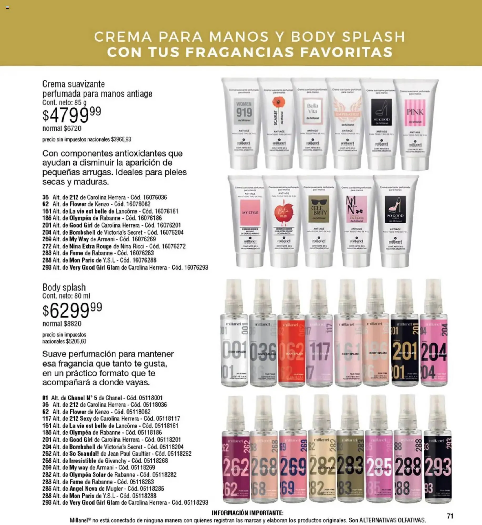 Ofertas de Catálogo Millanel Cosmética 2 de febrero al 2 de marzo 2026 - Página 71 del catálogo
