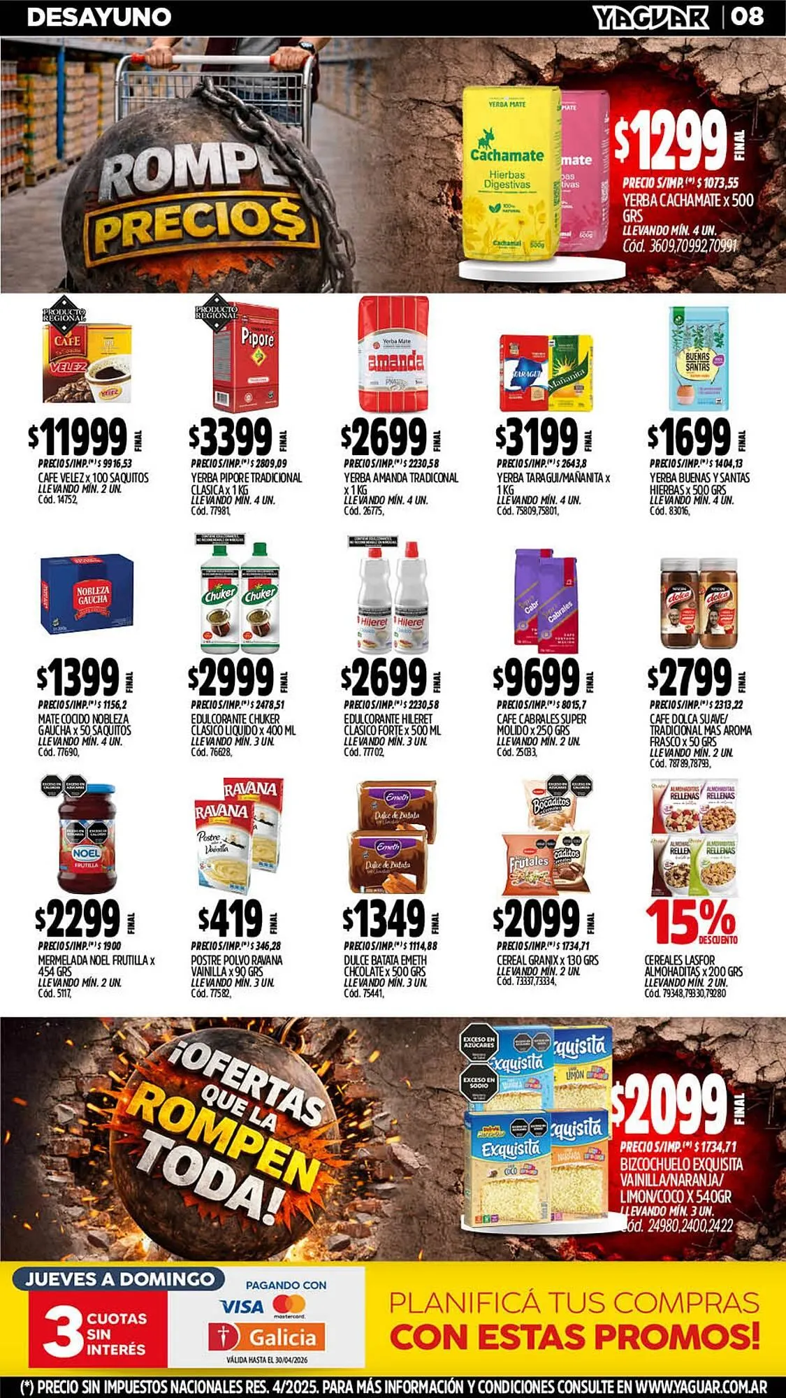 Ofertas de Catálogo Supermercados Yaguar 20 de abril al 26 de abril 2026 - Página 8 del catálogo