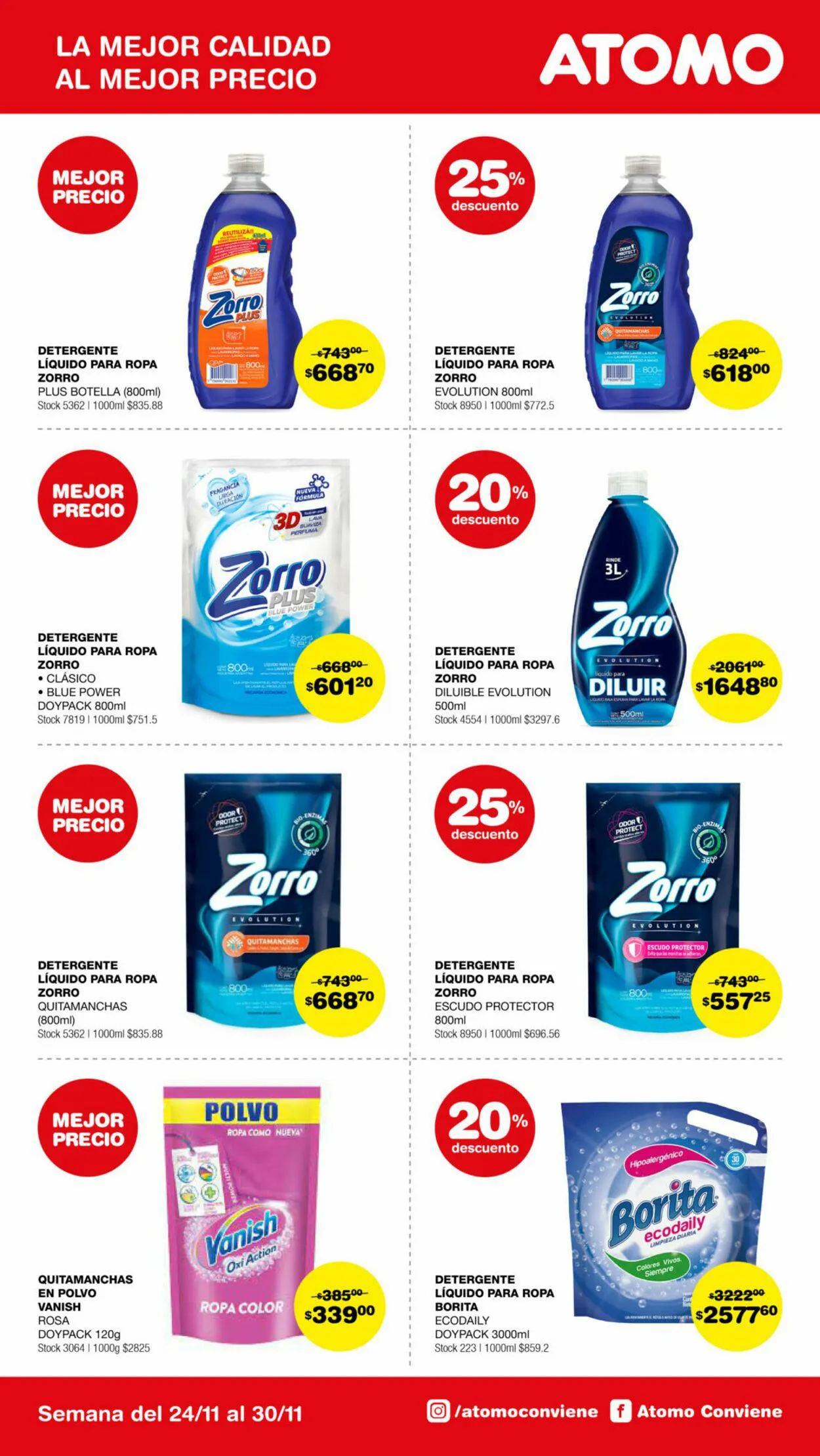 Ofertas de ATOMO Conviene 24 de noviembre al 30 de noviembre 2024 - Página 1 del catálogo