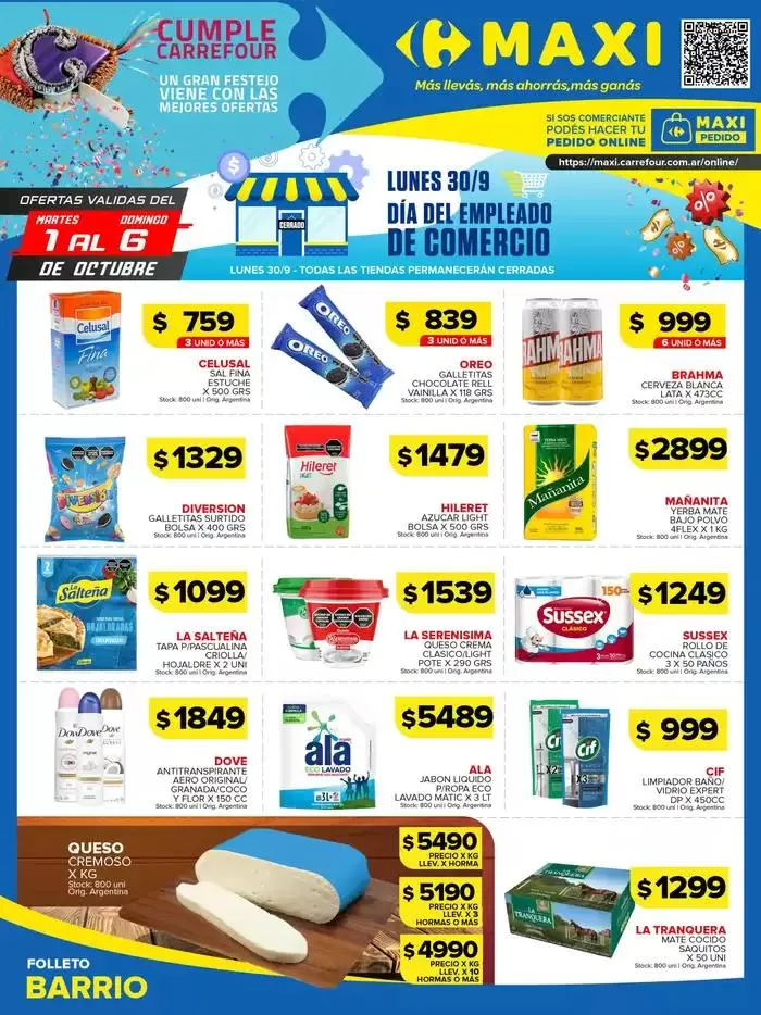 Ofertas de OFERTAS SEMANALES 1 de octubre al 6 de octubre 2024 - Página 1 del catálogo