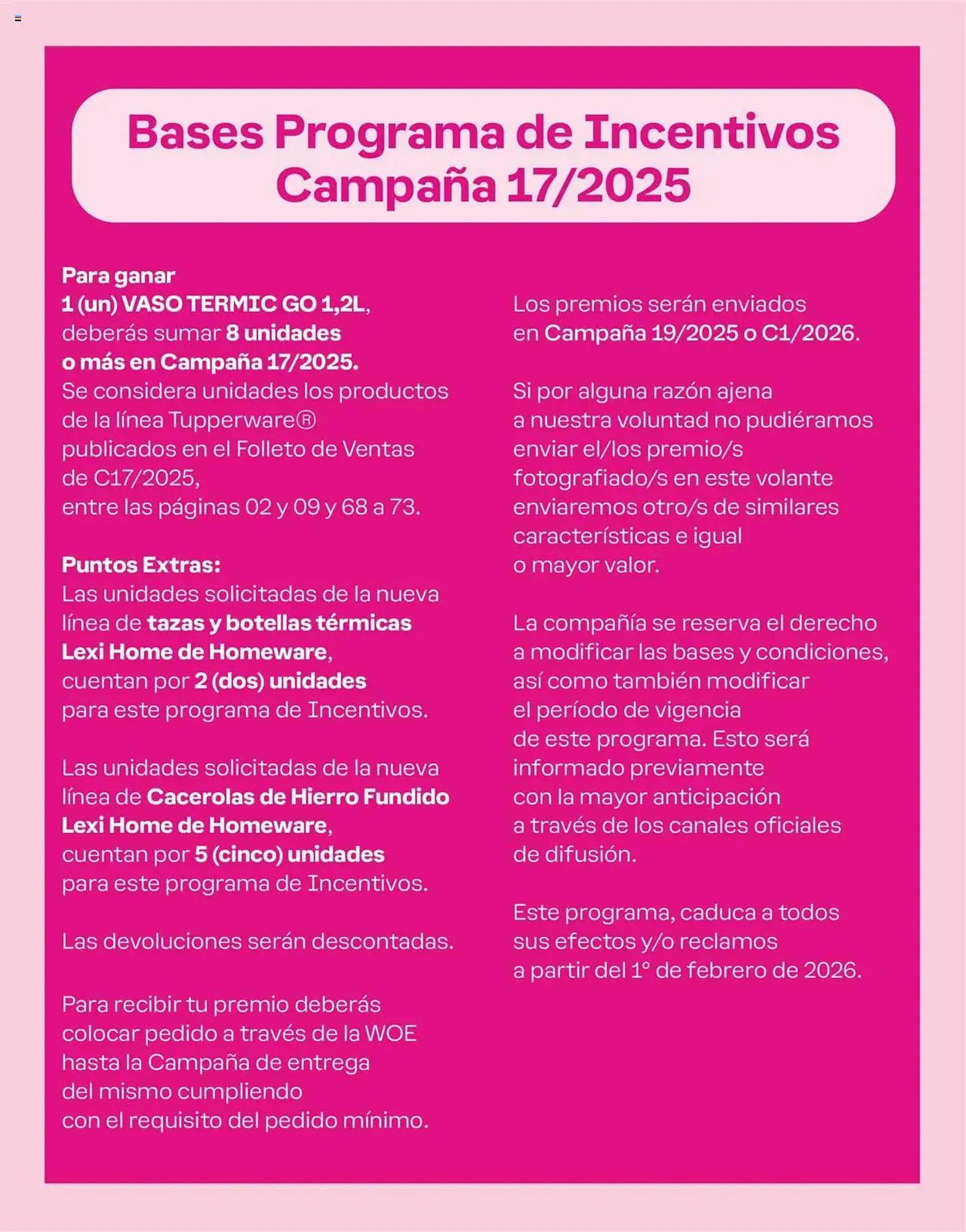 Ofertas de Folleto Tupperware 13 de octubre al 2 de noviembre 2025 - Página 4 del catálogo