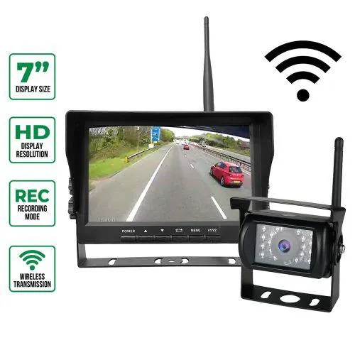 Pantalla Guardtex Dvr con Cámara para Camion Auto 12v 24v Inalambrico Graba
